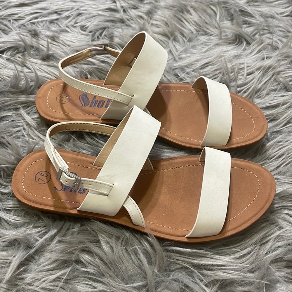 SHEIN white sandals